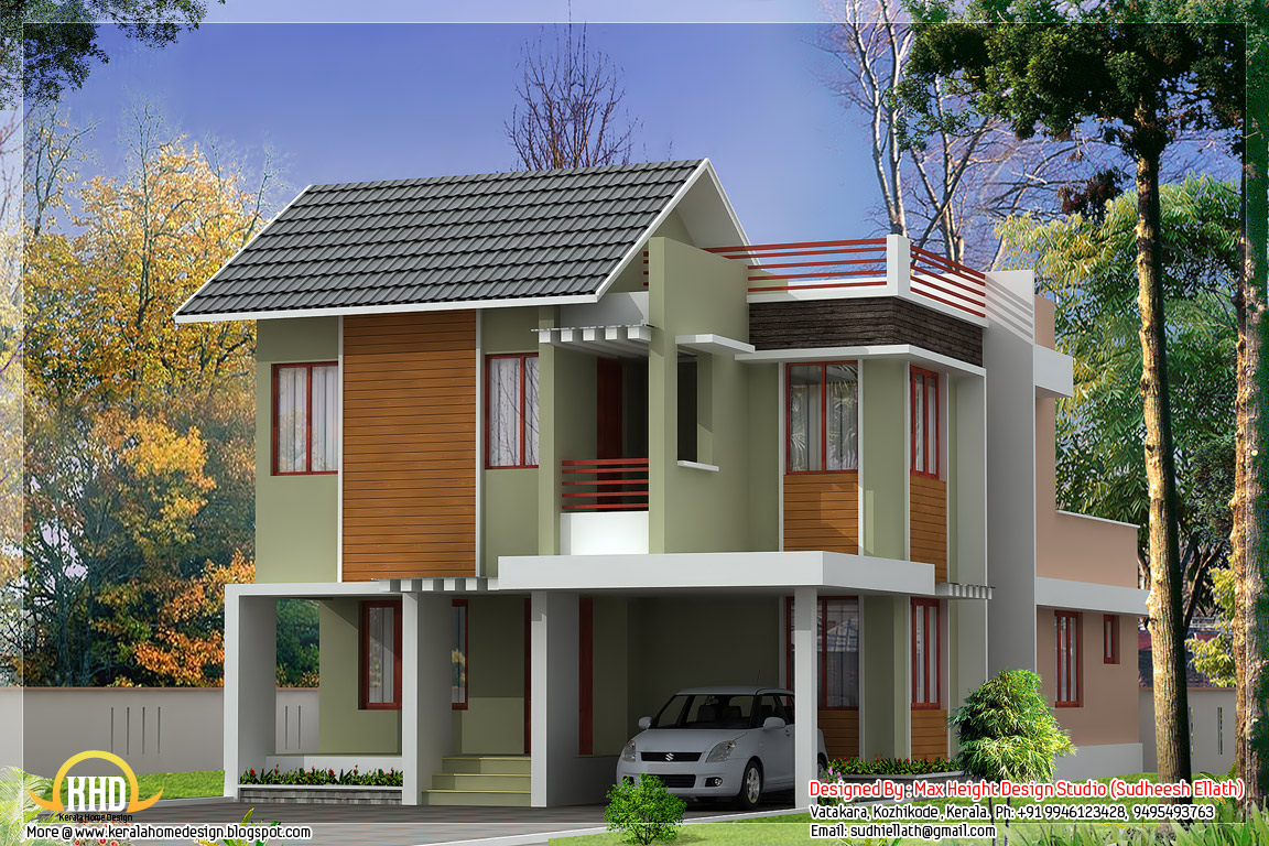 3 beautiful modern  home  elevations Kerala House  Design  Idea