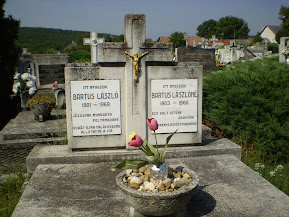 Bartus László és felesége Nán Rozália síremléke a károlyfalvi temetőben