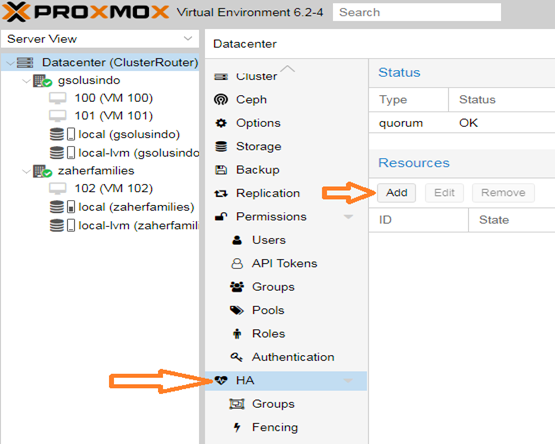 High Availability (HA) For PROXMOX VE 6.2