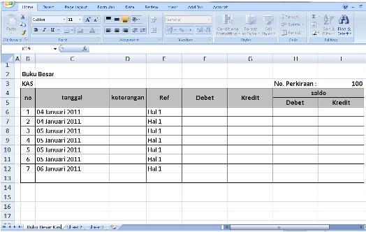 Contoh Posting Buku Besar Dari Jurnal Umum - Contoh SR