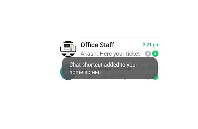 How to add favorite whatsapp chat shortcut on home screen in mobile phone android app