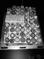 Cake celebrating 25 years of London Lesbian and Gay Film Festival; photo by Val Phoenix