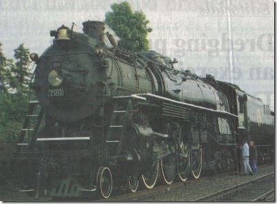 Dale Birkholz & Jim Abney inspect Spokane, Portland & Seattle 4-8-4 #700 in Salem, Oregon in 2005
