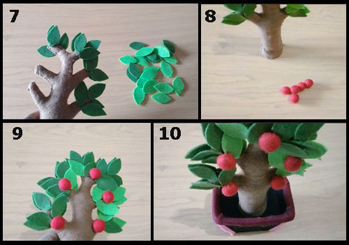 Ide Kreatif Membuat Pohon Apel  dari Kain Flanel