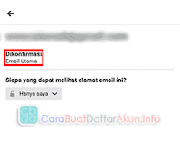 cara menghapus email utama di fb android