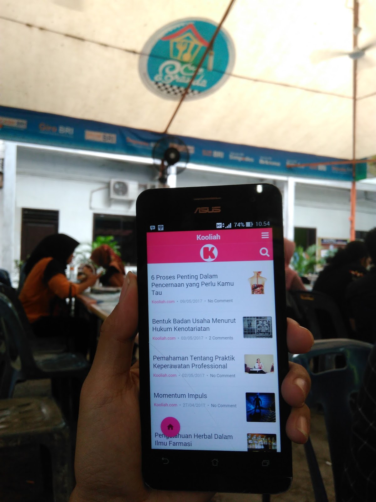 Belajar Pakai Aplikasi Kooliah menggunakan ASUS Zenfone 2 Laser