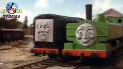 Thomas and his friends Duck the great western engine and Pop Goes big black Diesel the tank engine