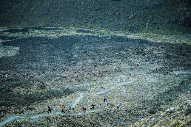 Climbing the Mangatepopo Saddle