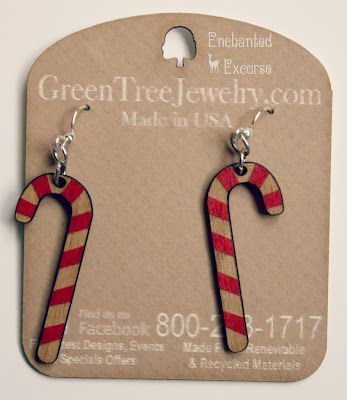 Blog Review of Green Tree Jewelry Company. Laser cut wood earrings, bracelets, switch plates, ornaments, pendants, and clocks.