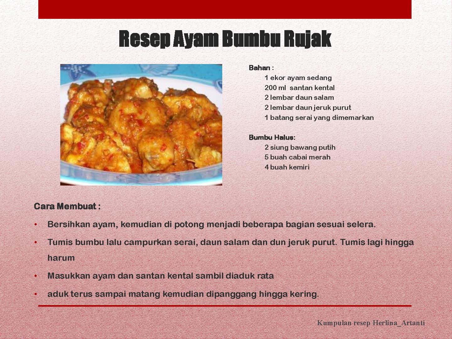 EL RASYAD World Resep Ayam Bumbu Rujak 