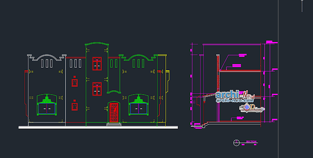 Villa residence. type LB8 in AutoCAD 