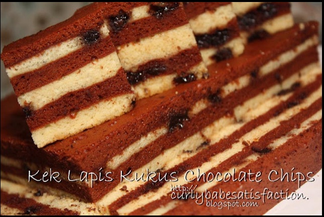 Blog Atie Aizam: Kek Lapis Kukus Chocolate Chips