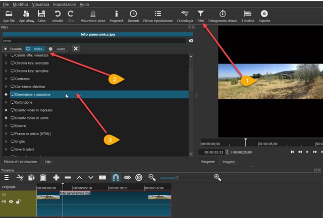 dimensione-posizione-filtro-shotcut