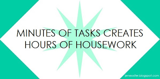 Minutes of Tasks Creates Hours of Housework (Housewife Sayings by JenExx)