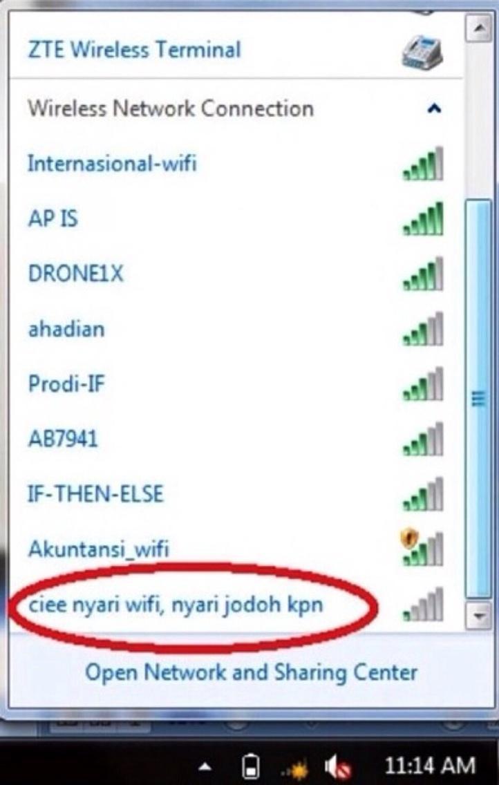 Kumpulan Nama Wifi Paling Lucu  Humor Lucu Banget