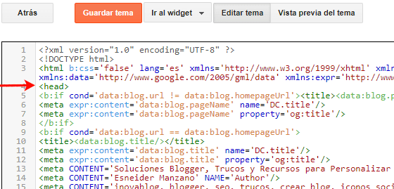 metatags en blogger