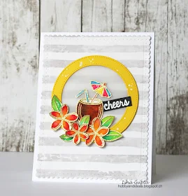 Sunny Studio Stamps: Tropical Paradise Fruity Drink Summer Card by Isha Gupta.