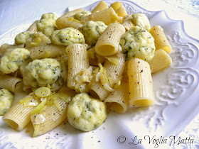  rigatoni con bocconcini di ricotta di capra