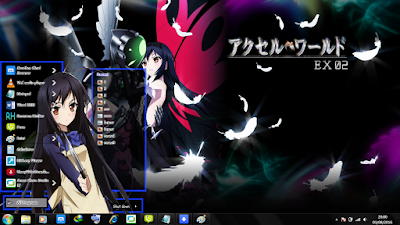 Theme Anime Windows 7 Kuroyukihime from Accel World