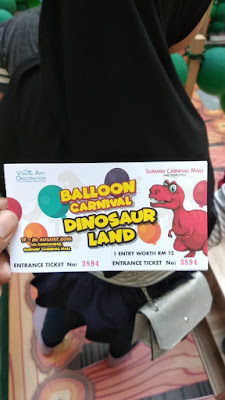 Ballon Carnival Dinosour Land di Sunway Carnival