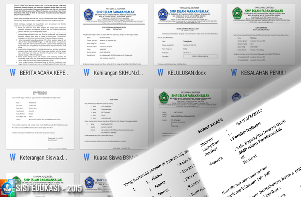 Contoh Berkas Surat Sekolah Format Microsoft Word 