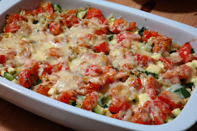 Pan of Roasted Vegetables with Cheese