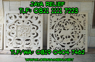 Relief,Relief Samsi,singa kilin,batu putih,batu alam