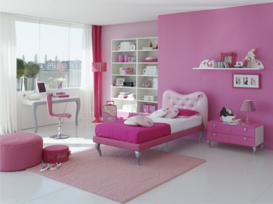 Bedroom Decoration Pink Color For Kids Girls