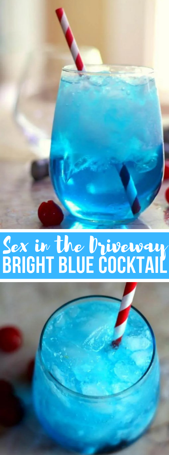 SEX IN THE DRIVEWAY: BRIGHT BLUE COCKTAIL #drink #party