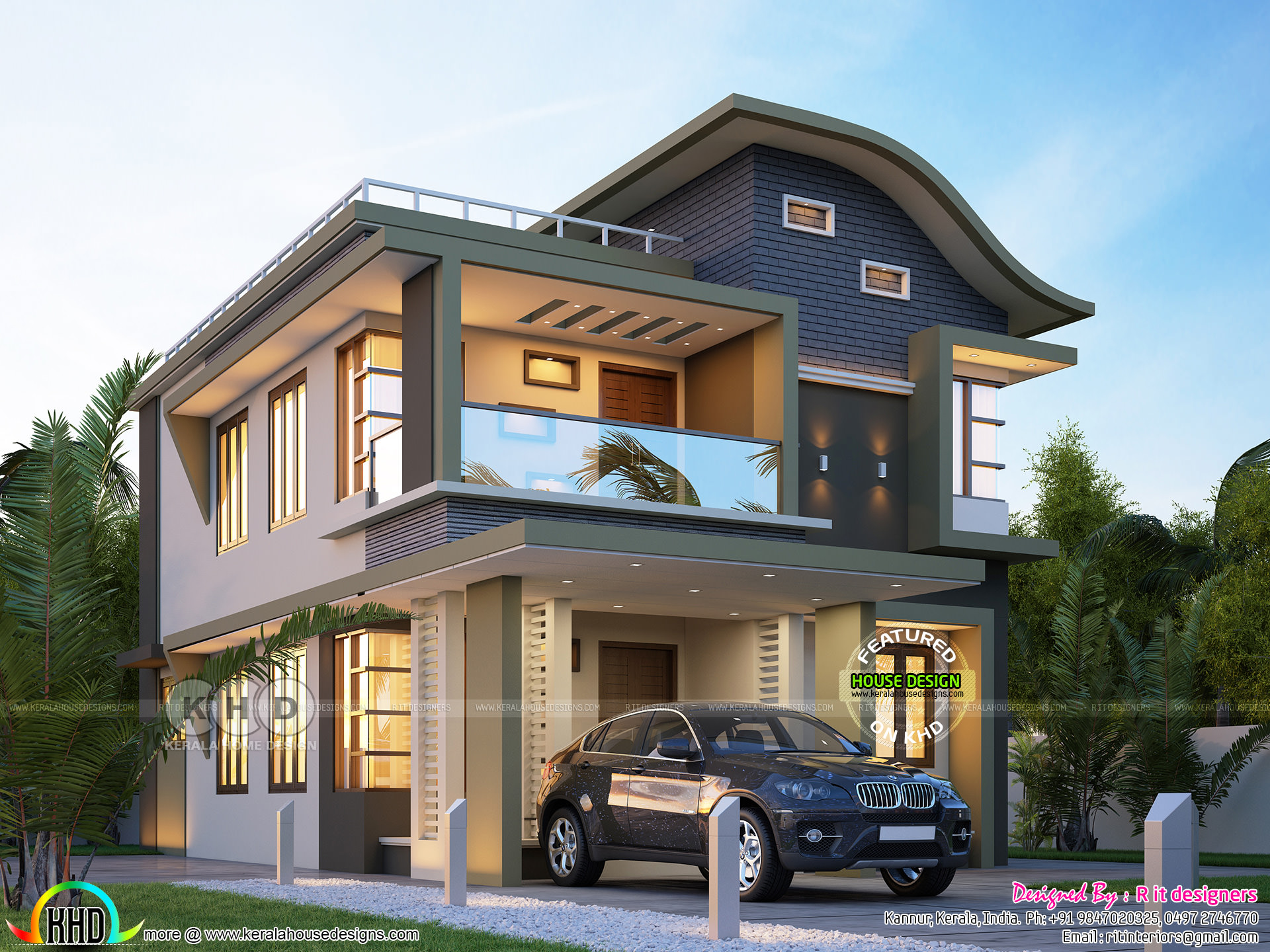   40 lakhs cost estimated contemporary  modern  house  