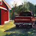 Red Barn Red Truck Plein Aire Carthage North Carolina 2016