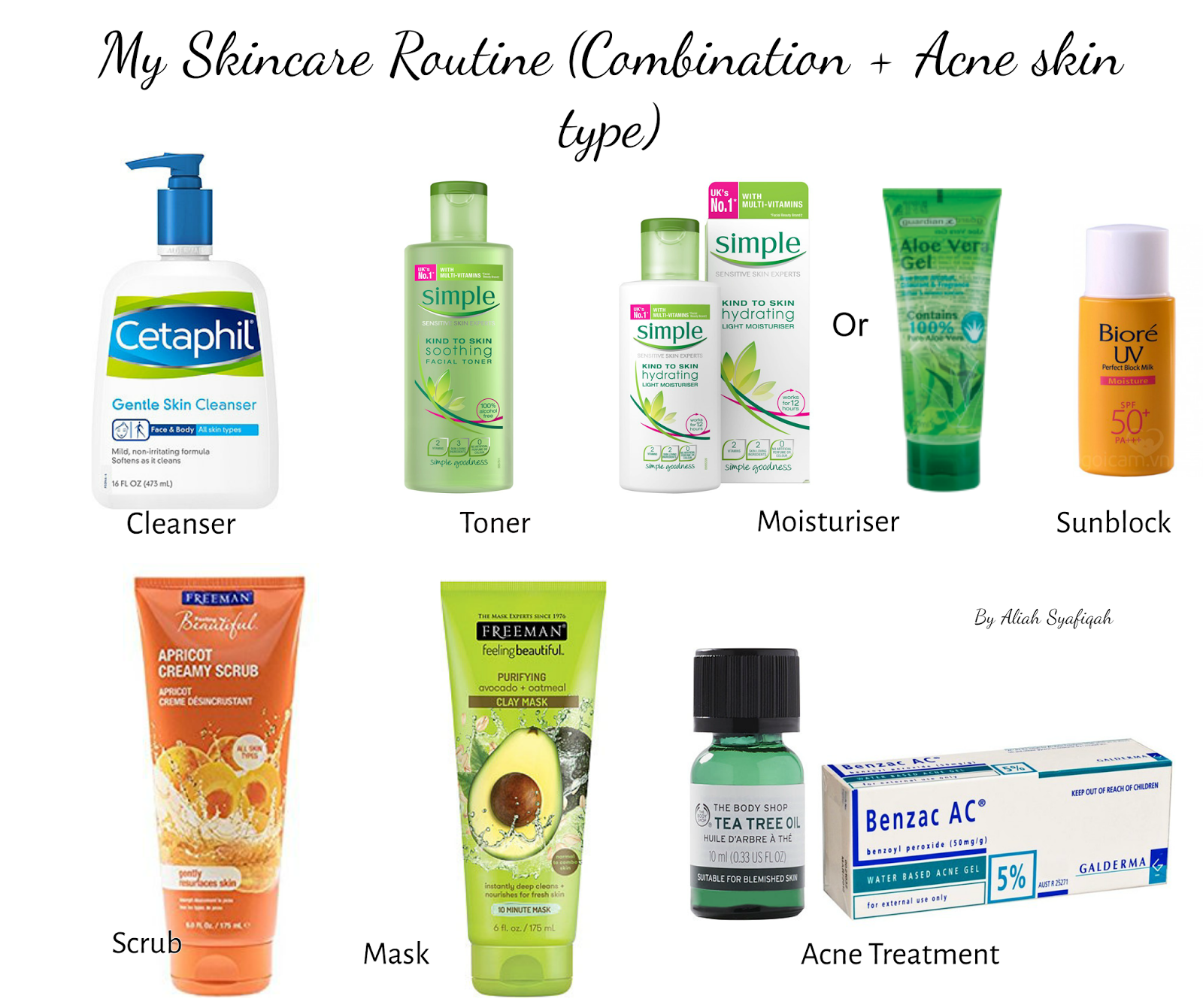 My Skincare Routine (Combination and acne skin) - Aliah Syafiqah