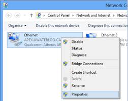 ethernet settings