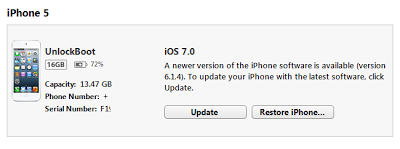 iPhone 5 IOS 7.0 Install iTunes