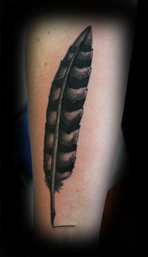  sisters McAdoo half sleeve and a pheasant feather writing quill phew