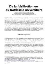 De la falsification ou du trotskisme universitaire