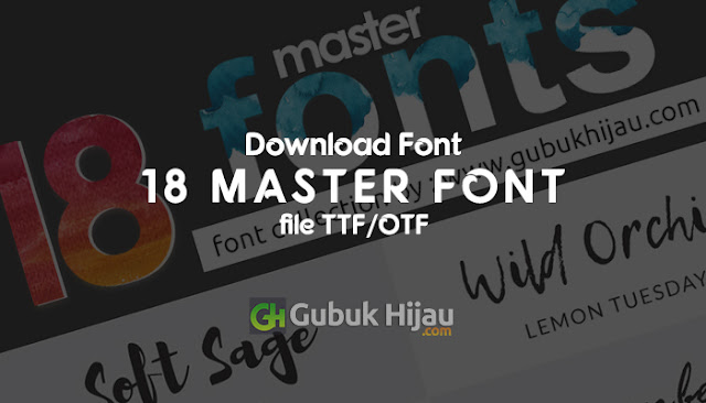 18 Font Master Collection By Gubuk Hijau