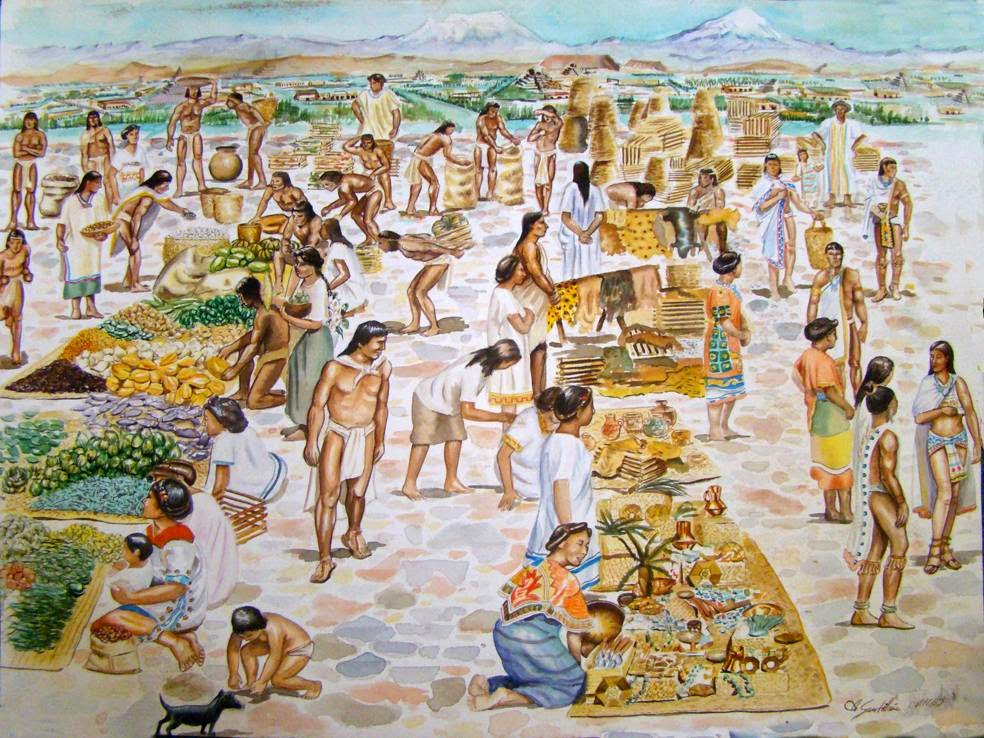 Culturas Mayas Y Aztecas Economia Azteca