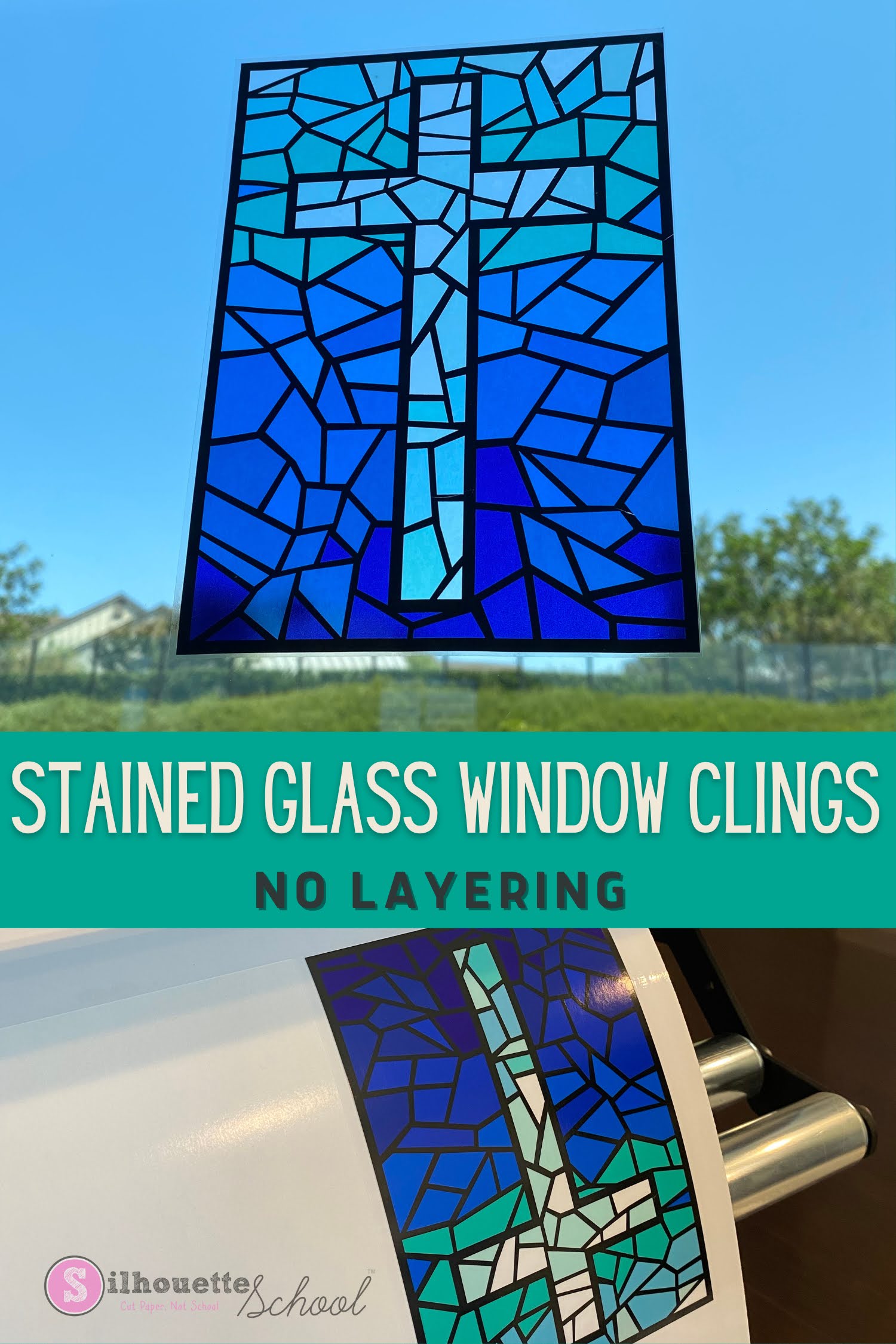 Stained Glass Teal HTV