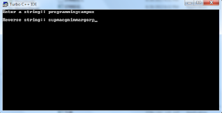 C program to reverse a string wihout using string function
