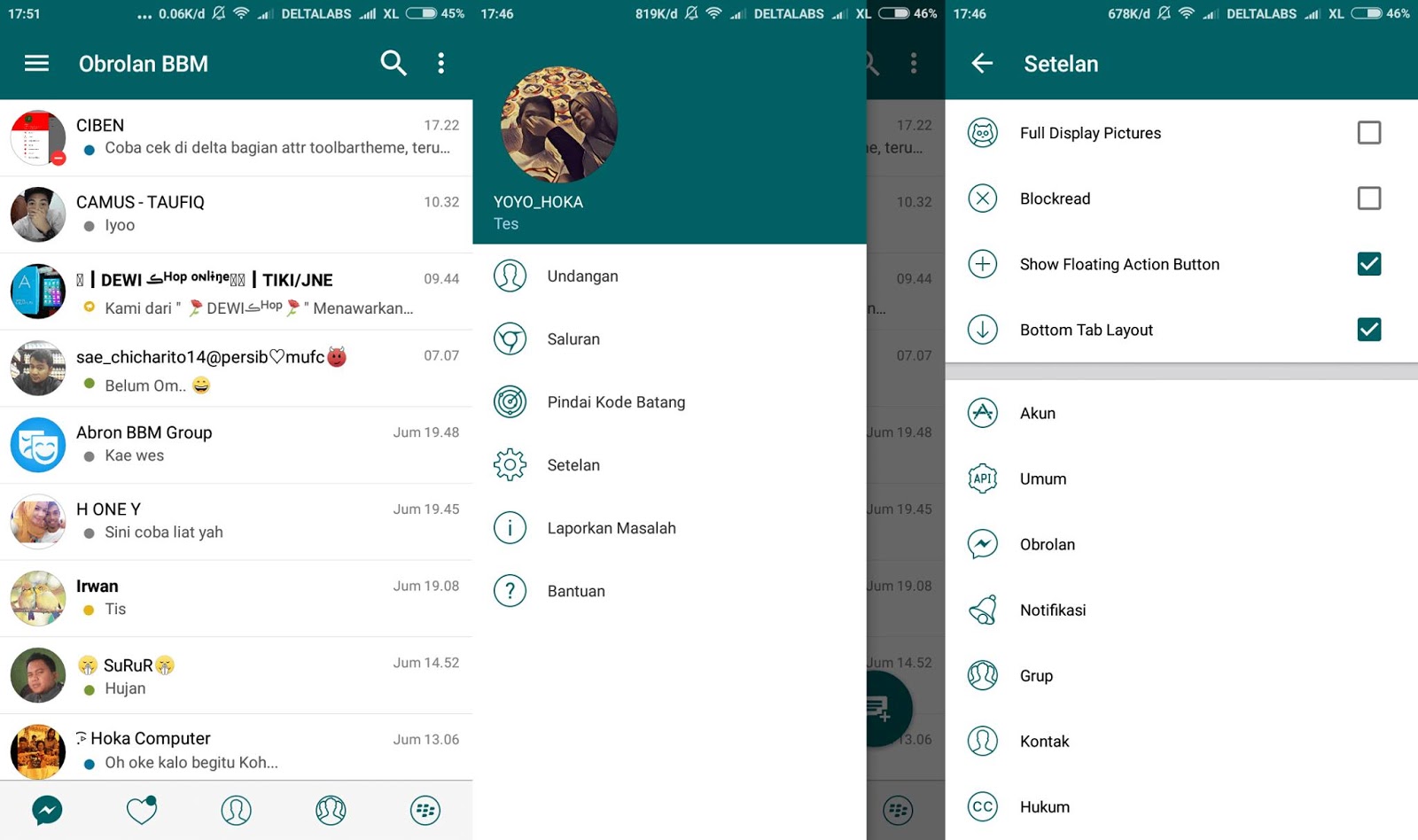 BBM Mod Delta APK v3.1.0.13 Android Terbaru - Ke Download