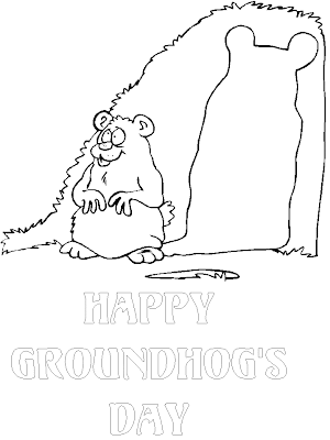 Groundhog Coloring Pages