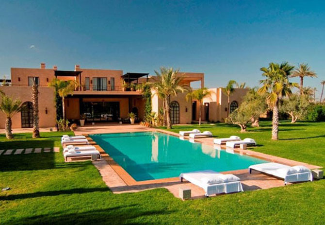 Luxury Moroccan Villa House Design Contemporary Beautiful Outdoor Pool