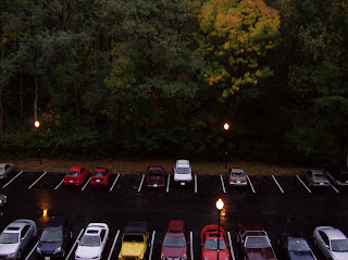 Parking Lot, Rainy Evening