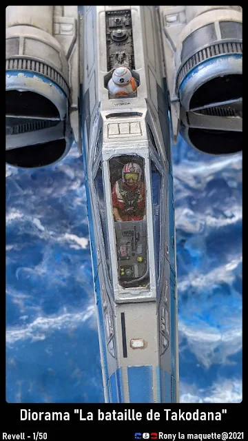 Diorama Starwars X-Wing Fighter " La bataille de Takodana"