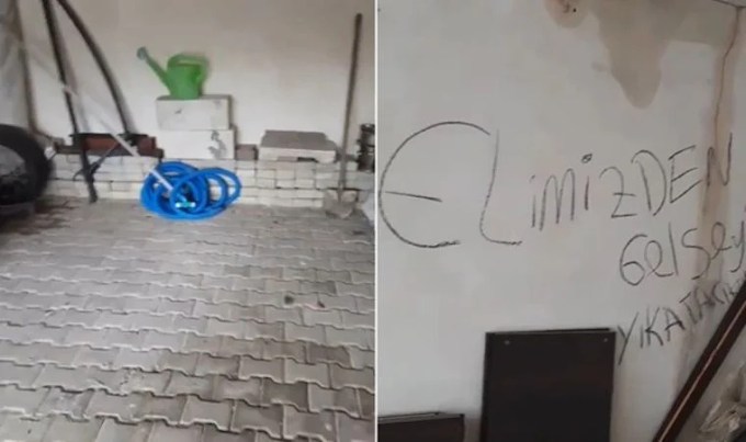    Aydın'da hayrete düşüren hırsızlık: Duvara sprey boyayla yazı yazdılar