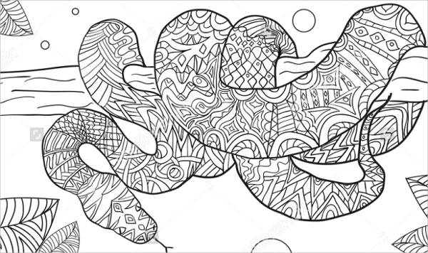 Snake Printable Coloring Pages 4