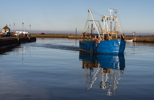 Photo of fishing boat Solway Prospector on the move in Maryport Harbour