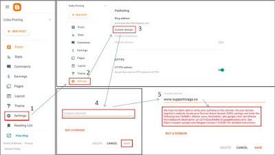 setting-custom-domain Custom Domain Blogspot di Niagahoster