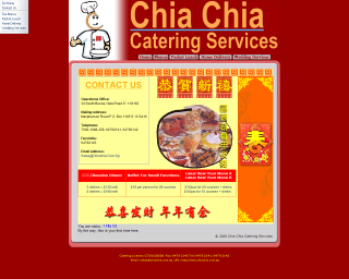Chia Chia Catering Services Website